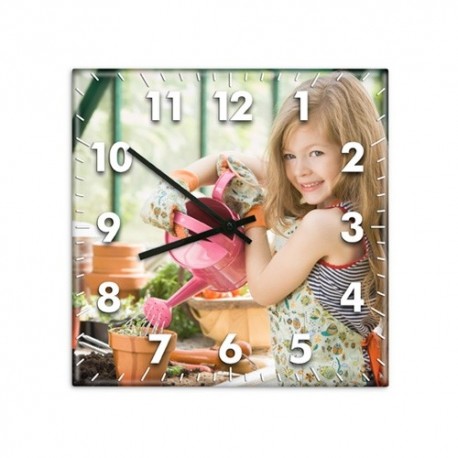 Horloge murale en verre 200 X 200 mm