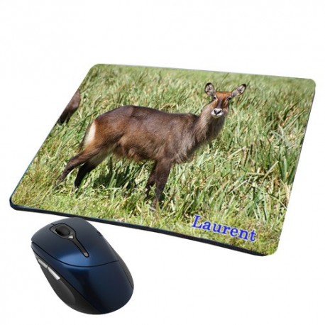 Tapis de souris gazelle personnalisé avec prenom