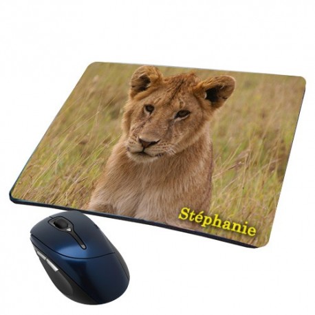 Tapis de souris lionceau personnalisé avec prénom