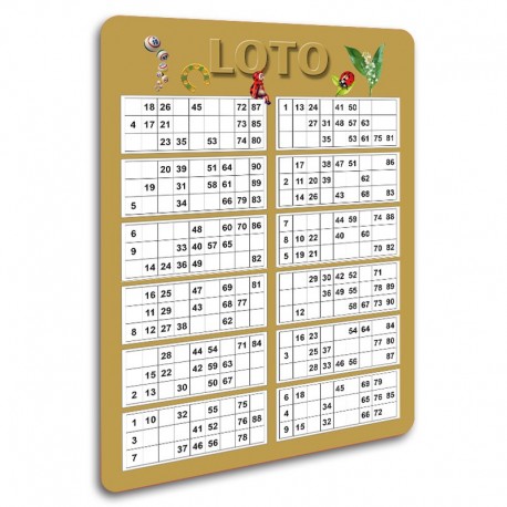 Ardoise LOTO unie 5