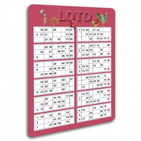 Ardoise LOTO unie 6