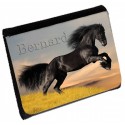 Portefeuille cheval noir