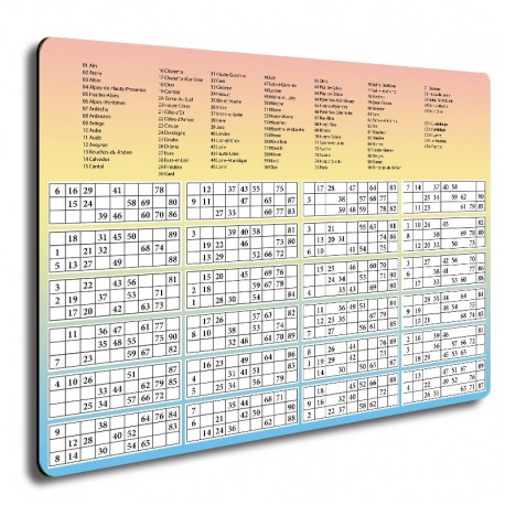 Carton loto 24 grilles grise