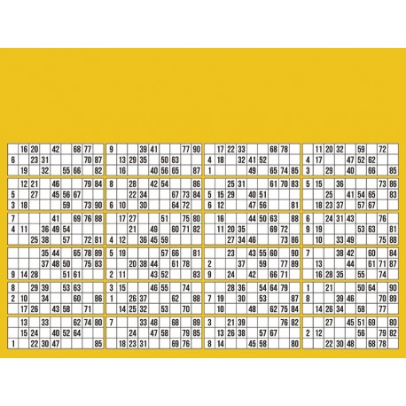 Carton loto personnalisable 18 grilles